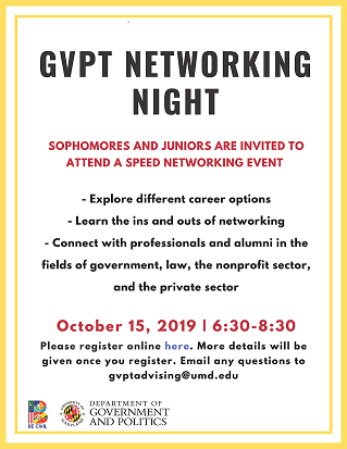 GVPT networking night flyer