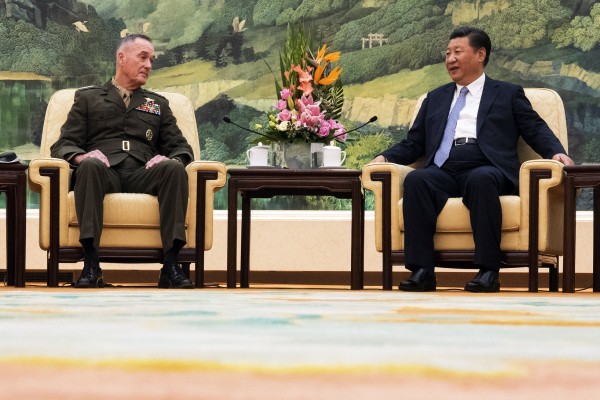 Joseph Dunford meets Xi Jinping